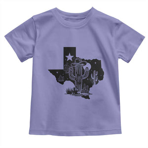 Western Pride Gift Toddler T Shirt Cactus Texas Map With Cowboy Hat TS12 Violet Print Your Wear