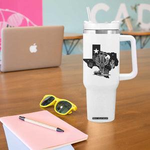 Western Pride Gift Tumbler With Handle Cactus Texas Map With Cowboy Hat TS12 Print Your Wear