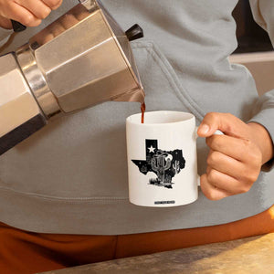Western Pride Gift Coffee Mug Cactus Texas Map With Cowboy Hat TS12 Print Your Wear