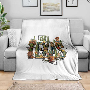 Texas Cowboy And Cowgirl Throw Blanket Vintage Cactus Gift Idea TS12 Print Your Wear