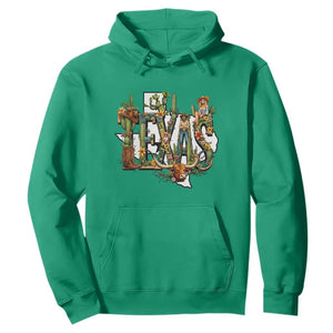 Texas Cowboy And Cowgirl Hoodie Vintage Cactus Gift Idea TS12 Irish Green Print Your Wear