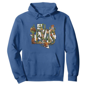 Texas Cowboy And Cowgirl Hoodie Vintage Cactus Gift Idea TS12 Royal Blue Print Your Wear