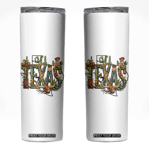 Texas Cowboy And Cowgirl Skinny Tumbler Vintage Cactus Gift Idea TS12 White Print Your Wear