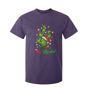 Feliz Navidad Cactus T Shirt For Kid Funny Spanish Christmas Gift TS12 Purple Print Your Wear