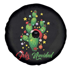 Feliz Navidad Cactus Spare Tire Cover Funny Spanish Christmas Gift TS12 Print Your Wear