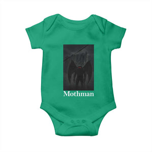 Mothman Baby Onesie Folklore Cryptid Gift Silver Bridge West Virginia TS12 Irish Green Print Your Wear