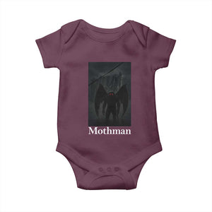 Mothman Baby Onesie Folklore Cryptid Gift Silver Bridge West Virginia TS12 Maroon Print Your Wear