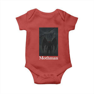 Mothman Baby Onesie Folklore Cryptid Gift Silver Bridge West Virginia TS12 Red Print Your Wear