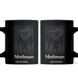 Mothman Coffee Mug Folklore Cryptid Gift Silver Bridge West Virginia TS12 Black Print Your Wear