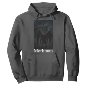 Mothman Hoodie Folklore Cryptid Gift Silver Bridge West Virginia TS12 Dark Heather Print Your Wear