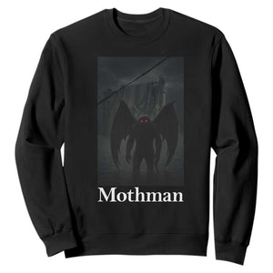 Mothman Sweatshirt Folklore Cryptid Gift Silver Bridge West Virginia TS12 Black Print Your Wear