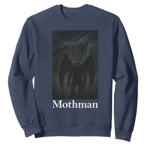 Mothman Sweatshirt Folklore Cryptid Gift Silver Bridge West Virginia TS12 Navy Print Your Wear