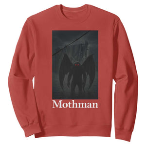 Mothman Sweatshirt Folklore Cryptid Gift Silver Bridge West Virginia TS12 Red Print Your Wear