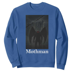 Mothman Sweatshirt Folklore Cryptid Gift Silver Bridge West Virginia TS12 Royal Blue Print Your Wear