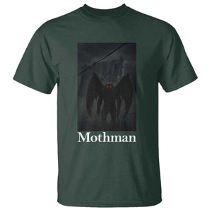 Mothman T Shirt Folklore Cryptid Gift Silver Bridge West Virginia TS12 Dark Forest Green Print Your Wear