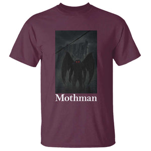 Mothman T Shirt Folklore Cryptid Gift Silver Bridge West Virginia TS12 Maroon Print Your Wear