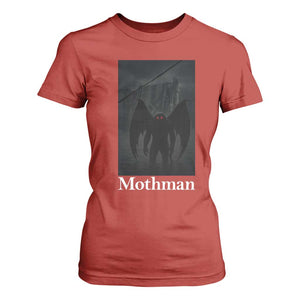 Mothman T Shirt For Women Folklore Cryptid Gift Silver Bridge West Virginia TS12 Red Print Your Wear