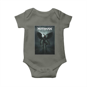 Mothman Baby Onesie Folklore Gothic Horror Cryptid Gift TS12 Military Green Print Your Wear