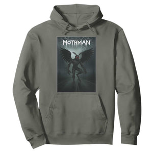 Mothman Hoodie Folklore Gothic Horror Cryptid Gift TS12 Military Green Print Your Wear