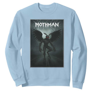 Mothman Sweatshirt Folklore Gothic Horror Cryptid Gift TS12 Light Blue Print Your Wear