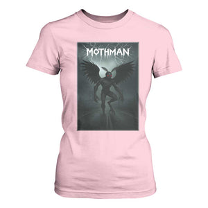 Mothman T Shirt For Women Folklore Gothic Horror Cryptid Gift TS12 Light Pink Print Your Wear