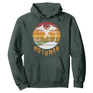 Mothman Hoodie Retro Vintage Cryptid Gothic Horror Gift TS12 Dark Forest Green Print Your Wear