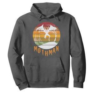 Mothman Hoodie Retro Vintage Cryptid Gothic Horror Gift TS12 Dark Heather Print Your Wear