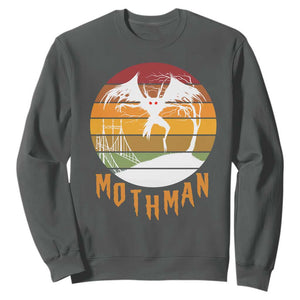 Mothman Sweatshirt Retro Vintage Cryptid Gothic Horror Gift TS12 Dark Heather Print Your Wear