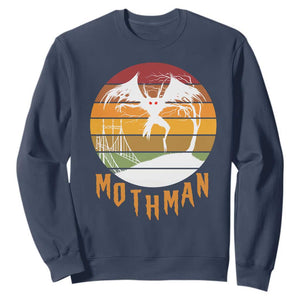 Mothman Sweatshirt Retro Vintage Cryptid Gothic Horror Gift TS12 Navy Print Your Wear