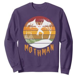 Mothman Sweatshirt Retro Vintage Cryptid Gothic Horror Gift TS12 Purple Print Your Wear