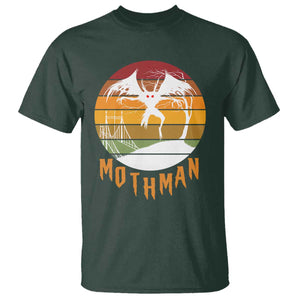 Mothman T Shirt Retro Vintage Cryptid Gothic Horror Gift TS12 Dark Forest Green Print Your Wear