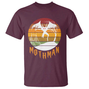 Mothman T Shirt Retro Vintage Cryptid Gothic Horror Gift TS12 Maroon Print Your Wear
