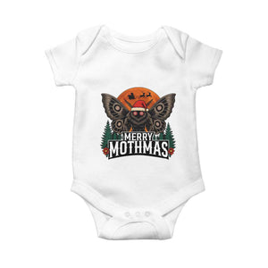 Mothman Baby Onesie Holiday Humor Merry Mothmas Cryptid Gift TS12 White Print Your Wear