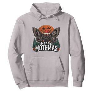 Mothman Hoodie Holiday Humor Merry Mothmas Cryptid Gift TS12 Ice Gray Print Your Wear
