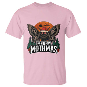 Mothman T Shirt Holiday Humor Merry Mothmas Cryptid Gift TS12 Light Pink Print Your Wear
