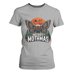 Mothman T Shirt For Women Holiday Humor Merry Mothmas Cryptid Gift TS12 Sport Gray Print Your Wear