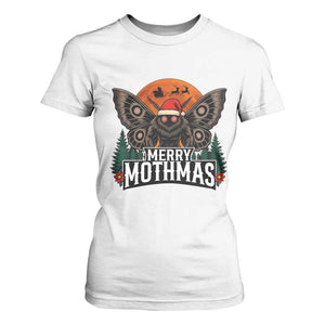 Mothman T Shirt For Women Holiday Humor Merry Mothmas Cryptid Gift TS12 White Print Your Wear