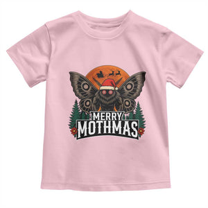 Mothman Toddler T Shirt Holiday Humor Merry Mothmas Cryptid Gift TS12 Light Pink Print Your Wear