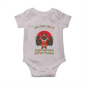 Mothman Christmas Baby Onesie We Wish You A Mothman Cryptmas Funny Christmas Gift TS12 Ice Gray Print Your Wear