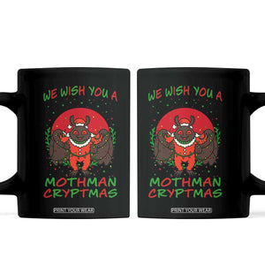 Mothman Christmas Coffee Mug We Wish You A Mothman Cryptmas Funny Christmas Gift TS12 Black Print Your Wear