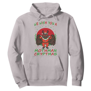 Mothman Christmas Hoodie We Wish You A Mothman Cryptmas Funny Christmas Gift TS12 Ice Gray Print Your Wear