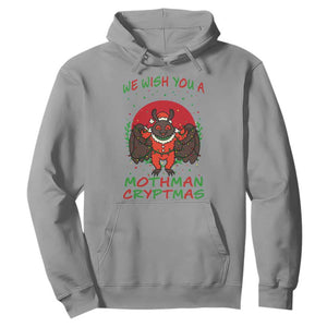 Mothman Christmas Hoodie We Wish You A Mothman Cryptmas Funny Christmas Gift TS12 Sport Gray Print Your Wear