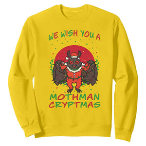 Mothman Christmas Sweatshirt We Wish You A Mothman Cryptmas Funny Christmas Gift TS12 Daisy Print Your Wear