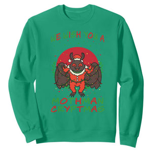 Mothman Christmas Sweatshirt We Wish You A Mothman Cryptmas Funny Christmas Gift TS12 Irish Green Print Your Wear