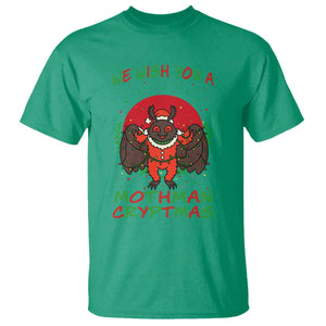 Mothman Christmas T Shirt We Wish You A Mothman Cryptmas Funny Christmas Gift TS12 Irish Green Print Your Wear