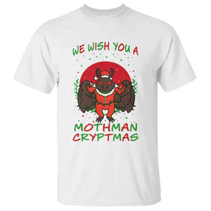 Mothman Christmas T Shirt We Wish You A Mothman Cryptmas Funny Christmas Gift TS12 White Print Your Wear