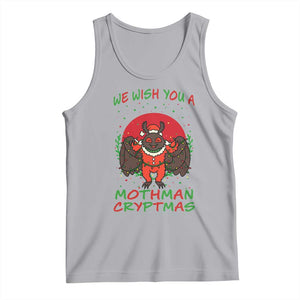 Mothman Christmas Tank Top We Wish You A Mothman Cryptmas Funny Christmas Gift TS12 Athletic Heather Print Your Wear