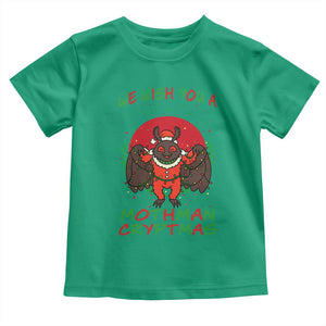 Mothman Christmas Toddler T Shirt We Wish You A Mothman Cryptmas Funny Christmas Gift TS12 Irish Green Print Your Wear