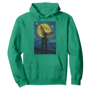 Mothman Starry Night Hoodie Van Gogh Cryptid Gift TS12 Irish Green Print Your Wear