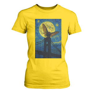 Mothman Starry Night T Shirt For Women Van Gogh Cryptid Gift TS12 Daisy Print Your Wear